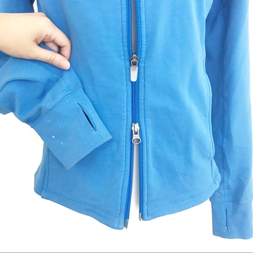 Nike Front Zip Lightweight Workout Jacket Blue - image 5
